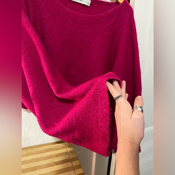 SOLD | Hot pink loose cropped sweater- Zara Knit - Picture 6 of 6